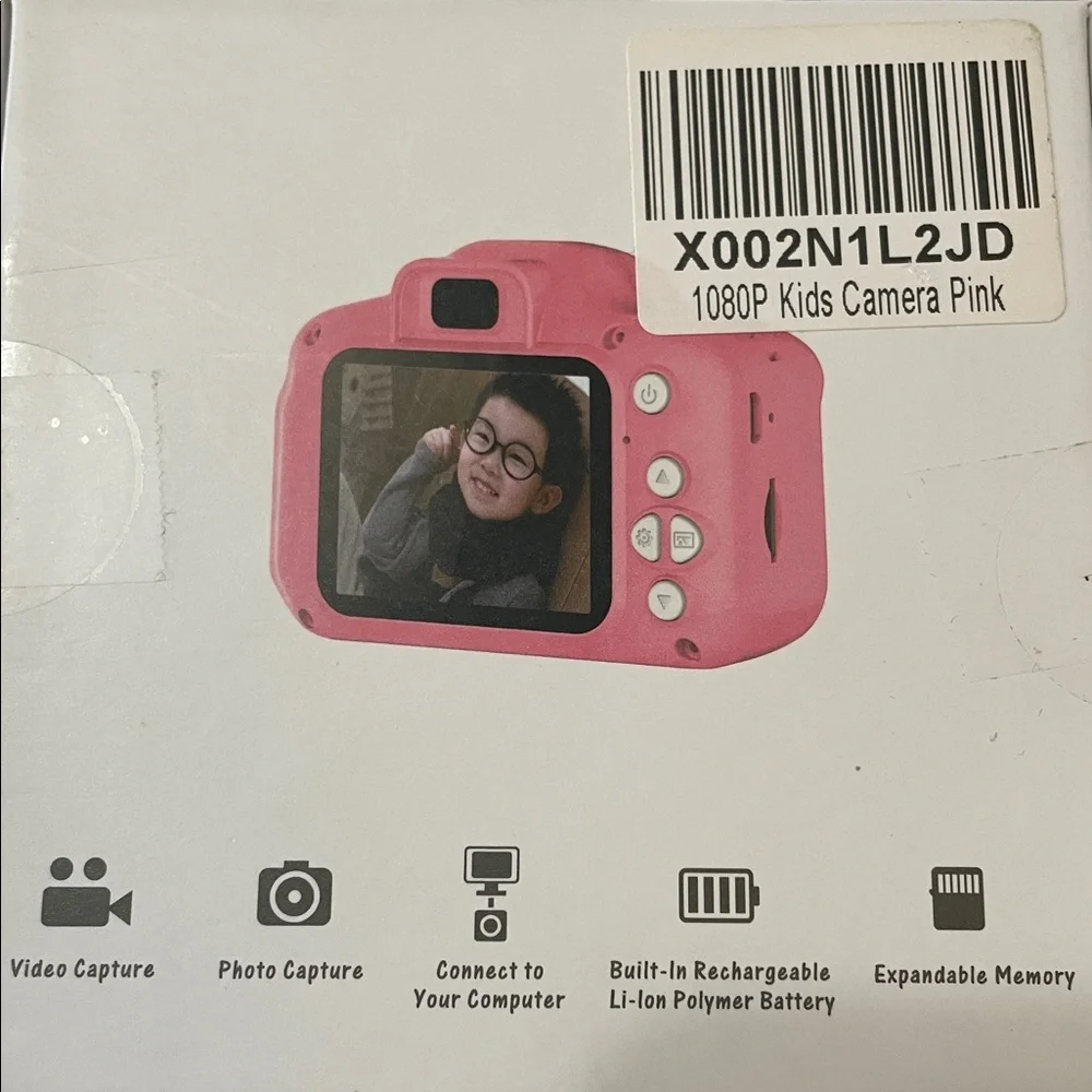 Pink Digital kids cartoon Camera New in Box w accessories, booklet, packaging